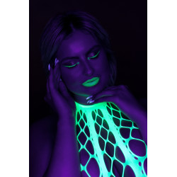 Ouch! Glow Combinaison Filet et Dos nu Vert Fluo